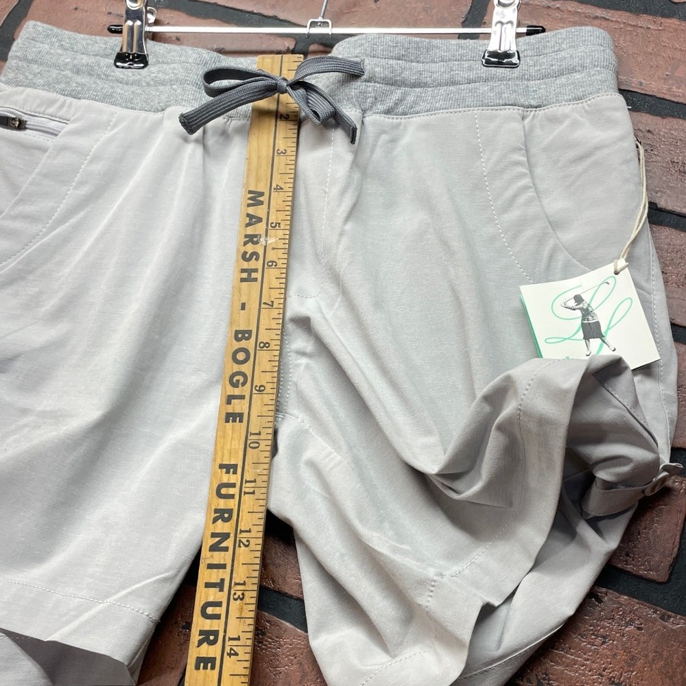 Linksoul Women's M Grey Boardwalker Golf Shorts LSW603 Drawstring NWT - Picture 5 of 16